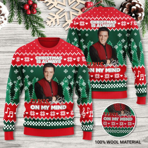Elvis Presley Christmas 3D Sweater S2