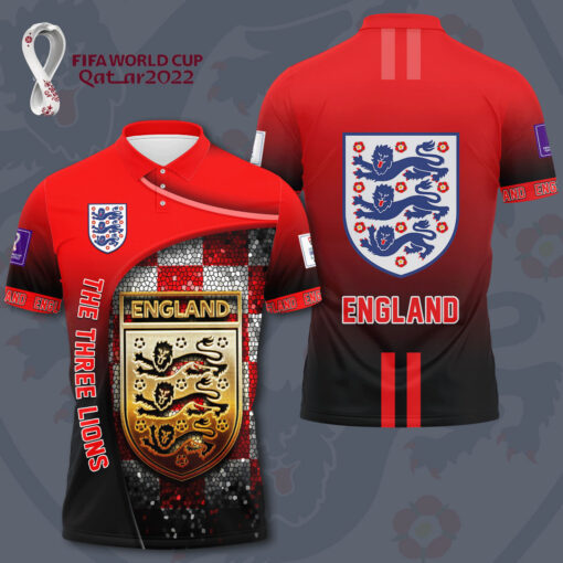 England The Three Lions 3D polo