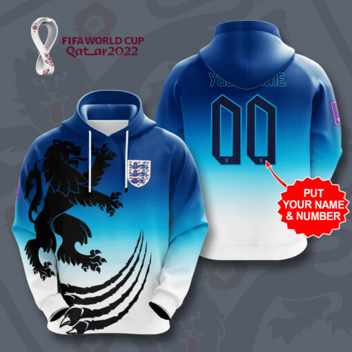 England World Cup 3D hoodie
