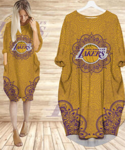 FAN designed Los Angeles Lakers LAL NBA Batwing Pocket Dress