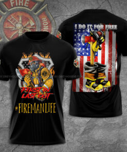 Firefighter 3D T shirt Design