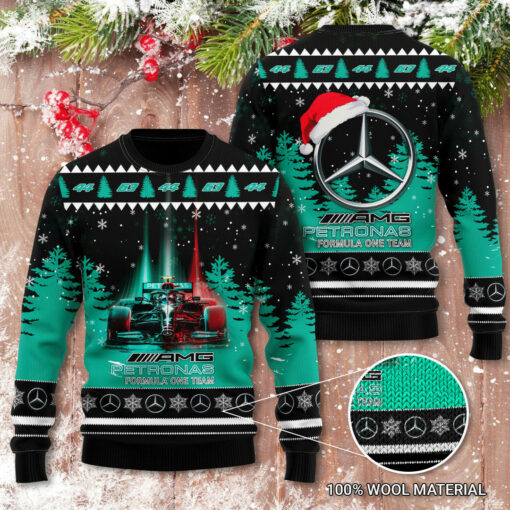 Formula One Team Mercedes AMG Petronas 3D Christmas Sweater 2022