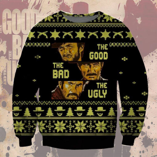 Funny Christmas Good Bad Witch Ugly Christmas 3D Sweater
