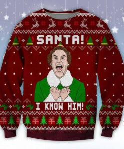 Funny Christmas Santa I Know Him Ugly Christmas 3D Sweater