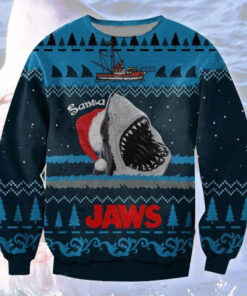 Funny Christmas Santa Shark Jaws Ugly Christmas 3D Sweater