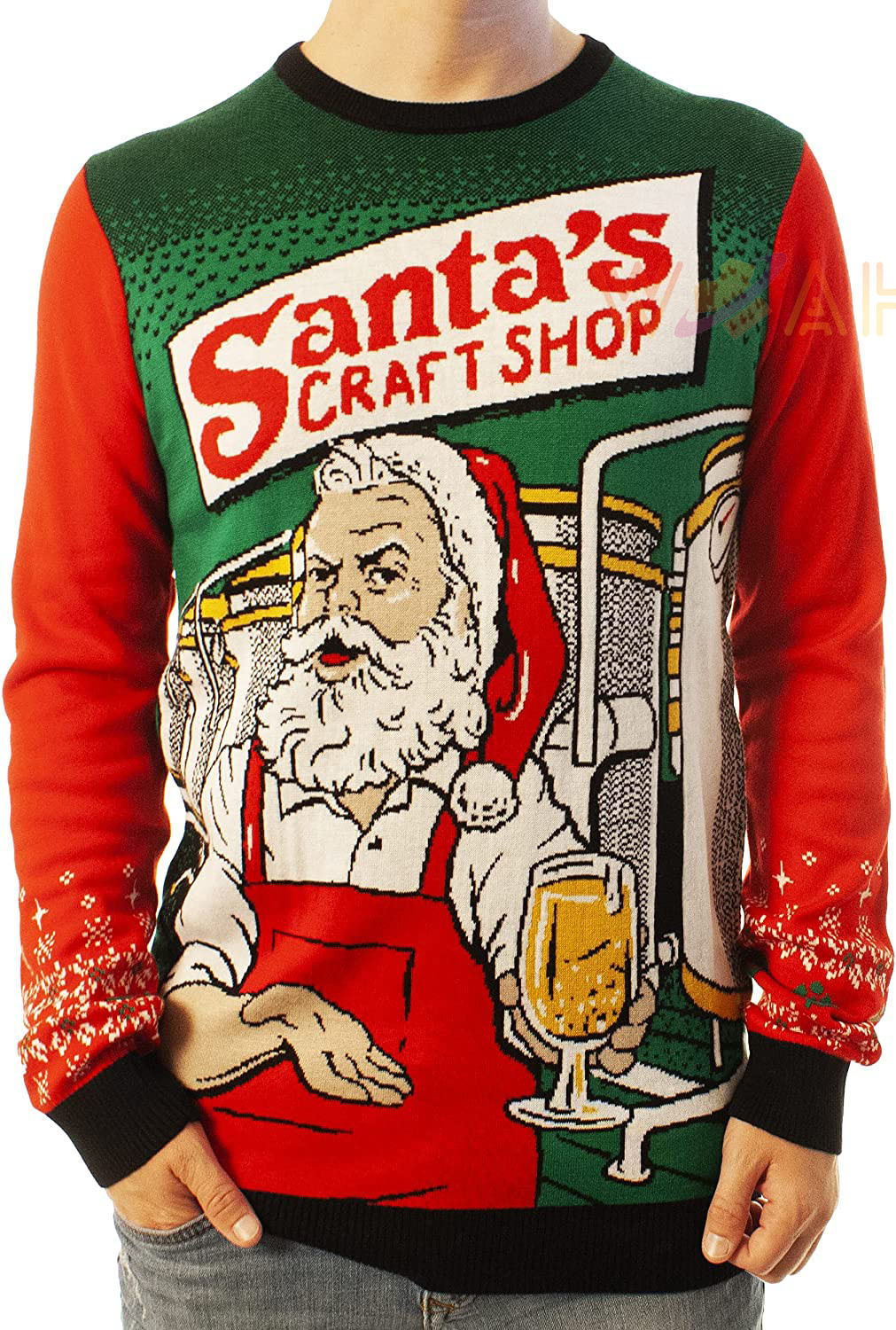 Carry Zich verzetten tegen Oven Funny Santa Craft Shop Black Ugly Christmas 3D Sweater - WoahTee