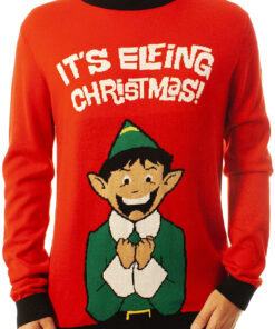 Funny Santa Elfing Christmas Red Ugly 3D Sweater