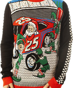 Funny Santa Pit Crew Black Ugly Christmas 3D Sweater