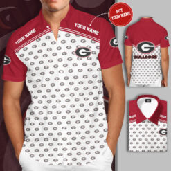Georgia Bulldogs 3D Short Sleeve Dress Shirt 02