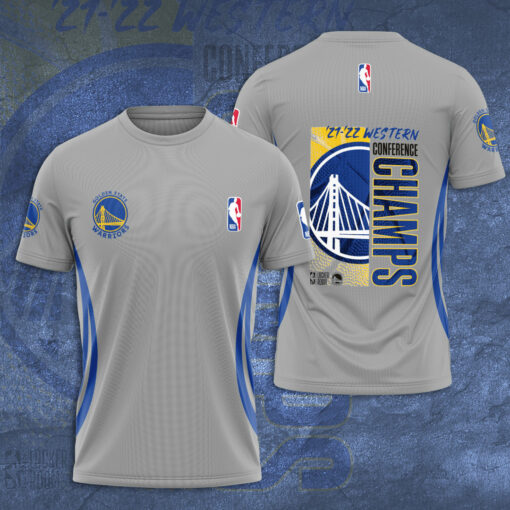 Golden State Warriors T shirt 3D S5 grey