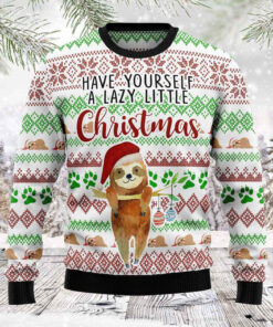 Have Yourself A Lazy Christmas Sloth Ugly Christmas 3D Sweater
