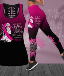 Hope For The Fighters Breast Cancer Awareness 3D Hollow Tank Top Leggings
