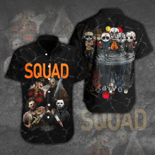 Horror Movies Halloween Sleeve Dress Shirt 002