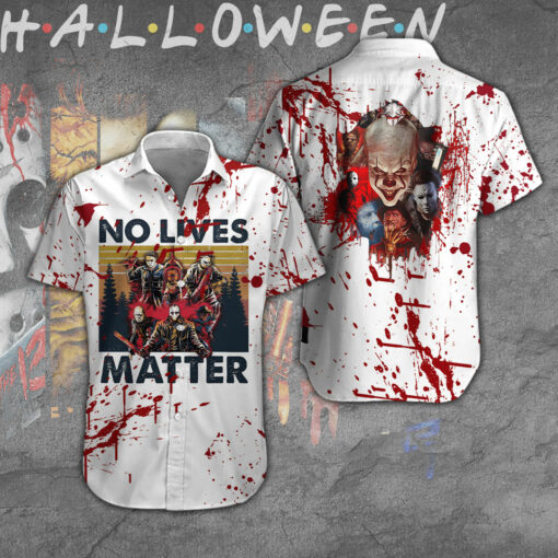 Horror Movies Halloween Sleeve Dress Shirt
