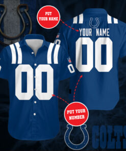 Indianapolis Colts 3D Short Sleeve Dress Shirt 04