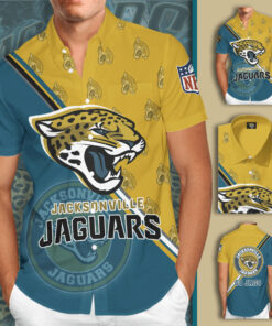 Jacksonville Jaguars 3D Short Sleeve Dress Shirt 01