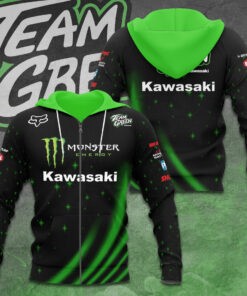 Kawasaki Racing Team 3D Apparels S1 Zip Hoodie