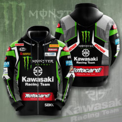 Kawasaki Racing Team 3D Apparels S10 Zip Hoodie