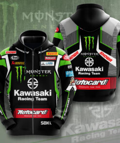 Kawasaki Racing Team 3D Apparels S10 Zip Hoodie