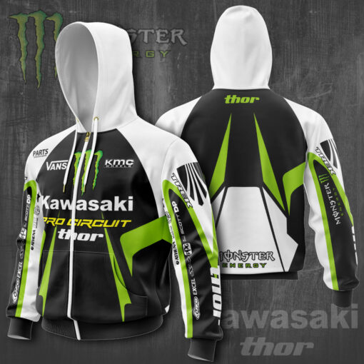 Kawasaki Racing Team 3D Apparels S11 Zip Hoodie