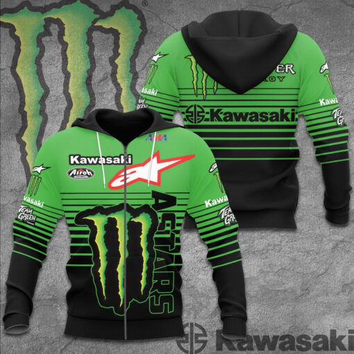 Kawasaki Racing Team 3D Apparels S6 Zip Hoodie