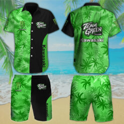 Kawasaki Racing Team 3D Hawaiian Shirt Shorts