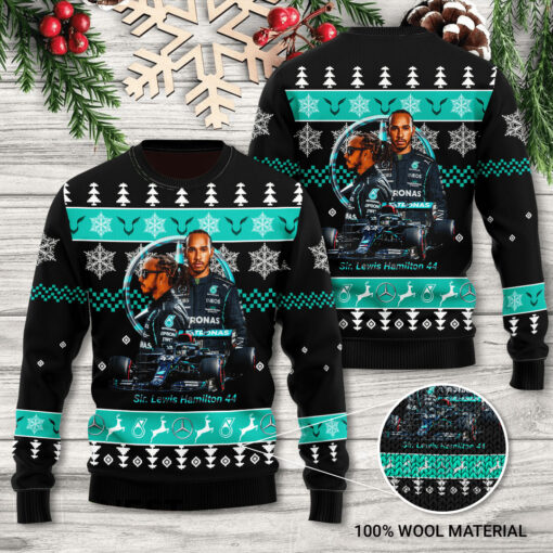 Lewis Hamilton F1 3D Ugly Sweater