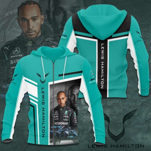 Lewis Hamilton Mercedes AMG Petronas F1 Team 3D Apparels S37 Zip Hoodie