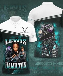 Lewis Hamilton Mercedes AMG Petronas F1 Team 3D Apparels S41 Polo
