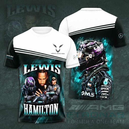 Lewis Hamilton Mercedes AMG Petronas F1 Team 3D Apparels S41 T shirt