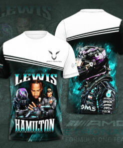 Lewis Hamilton Mercedes AMG Petronas F1 Team 3D T shirt S26