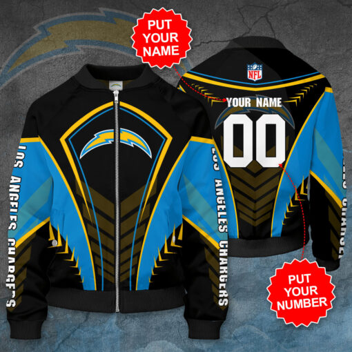 Los Angeles Chargers 3D Bomber Jacket 02