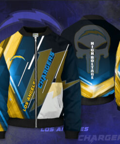 Los Angeles Chargers 3D Bomber Jacket 04