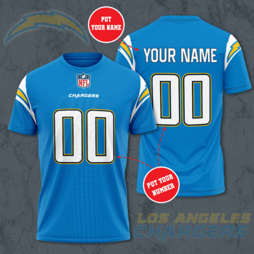 Los Angeles Chargers 3D T shirt 05