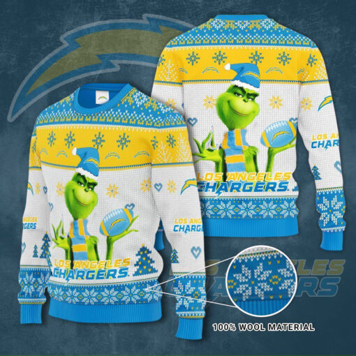 Los Angeles Chargers 3D sweater 02