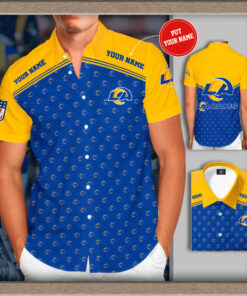 Los Angeles Rams 3D Short Sleeve Dress Shirt 02