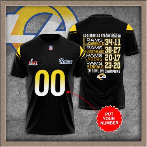 Los Angeles Rams 3D T shirt 02