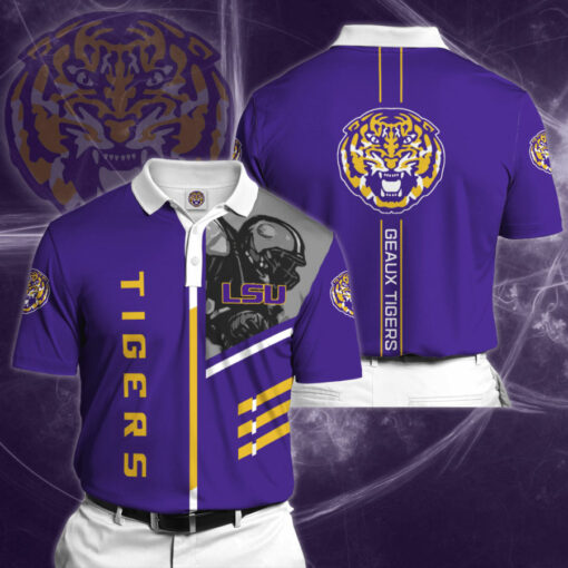 Lsu Tigers 3D Polo 02