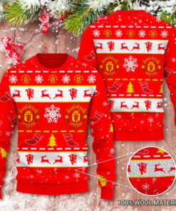 Manchester United 3D Ugly Christmas Sweater 2022