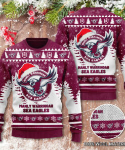 Manly Warringah Sea Eagles 3D Christmas Sweater 2022