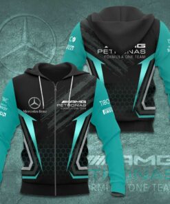 Mercedes AMG Petronas F1 Team 3D Apparels S38 Zip Hoodie