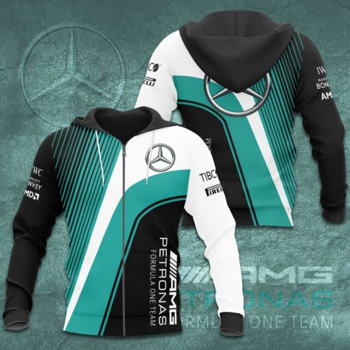 Mercedes AMG Petronas F1 Team 3D Apparels S39 Zip Hoodie