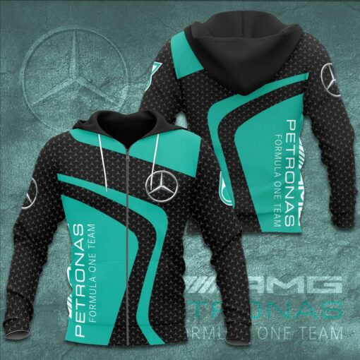 Mercedes AMG Petronas F1 Team 3D Apparels S40 Zip Hoodie