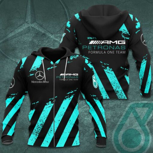 Mercedes AMG Petronas F1 Team 3D Apparels S45 Zip Hoodie