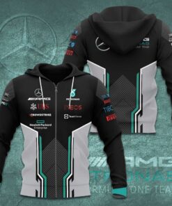 Mercedes AMG Petronas F1 Team 3D Apparels S46 Zip Hoodie