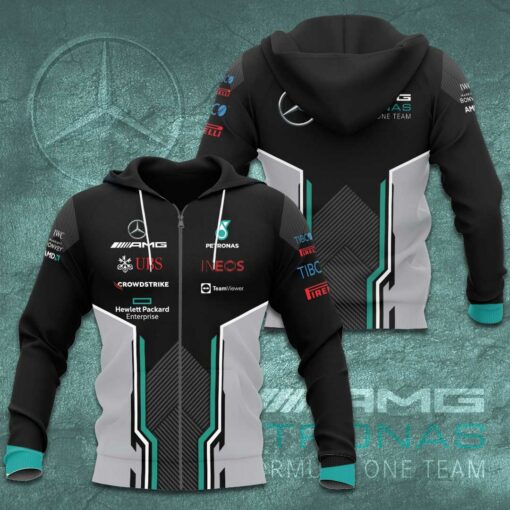 Mercedes AMG Petronas F1 Team 3D Apparels S46 Zip Hoodie