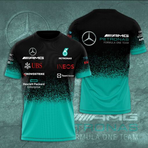 Mercedes AMG Petronas F1 Team 3D Apparels S48 T shirt