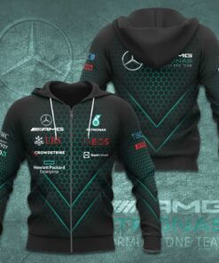 Mercedes AMG Petronas F1 Team 3D Apparels S49 Zip Hoodie