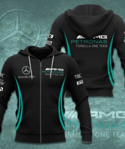 Mercedes AMG Petronas F1 Team 3D Apparels S54 Zip Hoodie