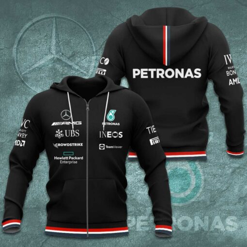 Mercedes AMG Petronas F1 Team 3D Apparels S55 Zip Hoodie